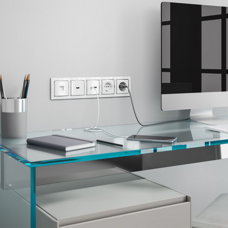 Werkel Белый механизмы Розетка Ethernet Werkel белая RJ-45 W1181001