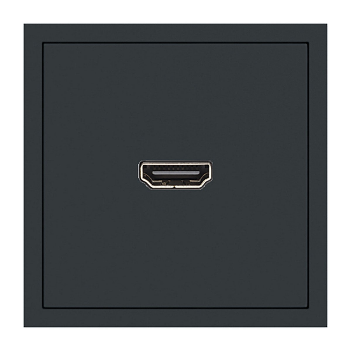 Эмили - Розетки и выключатели Stekker Розетка HDMI 2.0 Type A  STEKKER Эмили RST00-5118-05 черный уголь soft touch 50171