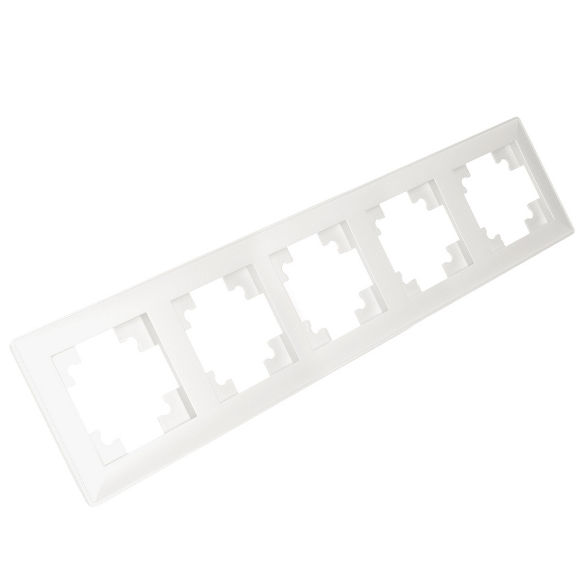 Катрин - Розетки и выключатели Stekker Рамка STEKKER 4-местная Катрин стекло белый PFR00-7004-01 39795