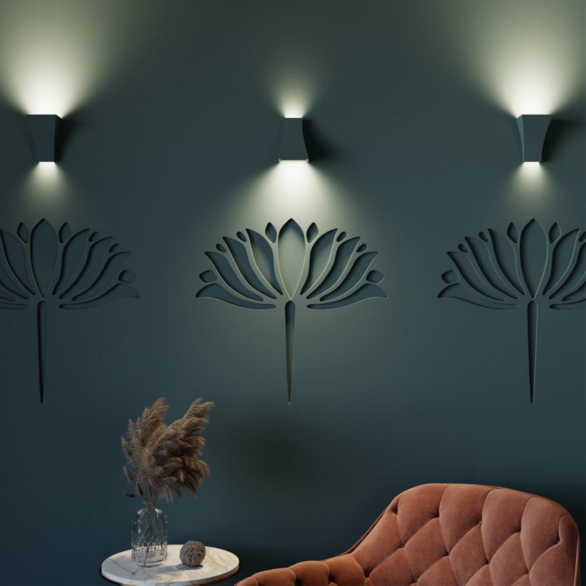 Накладные светодиодные светильники Настенный светильник ODEON LIGHT 3882/1W GIPS 