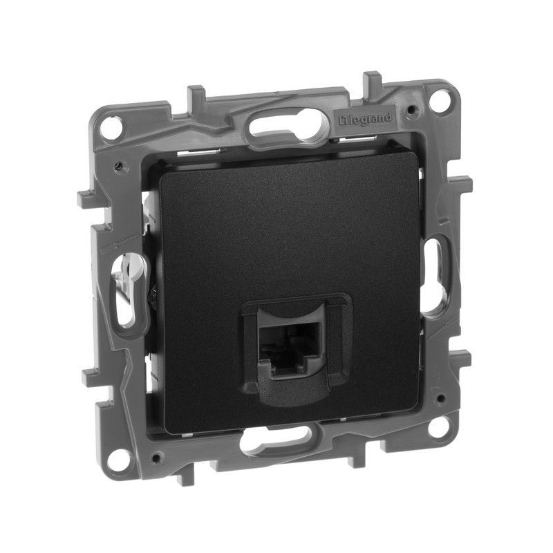Legrand Etika Антрацит Розетка компьютерная Legrand Etika антрацит 1-ая RJ45, категория 5е UTP 672641