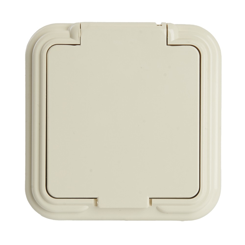 Накладные розетки и выключатели Stekker Розетка 1-местная б/з с крышкой STEKKER PST16-20-44 16А IP44 слоновая кость Брест 49060