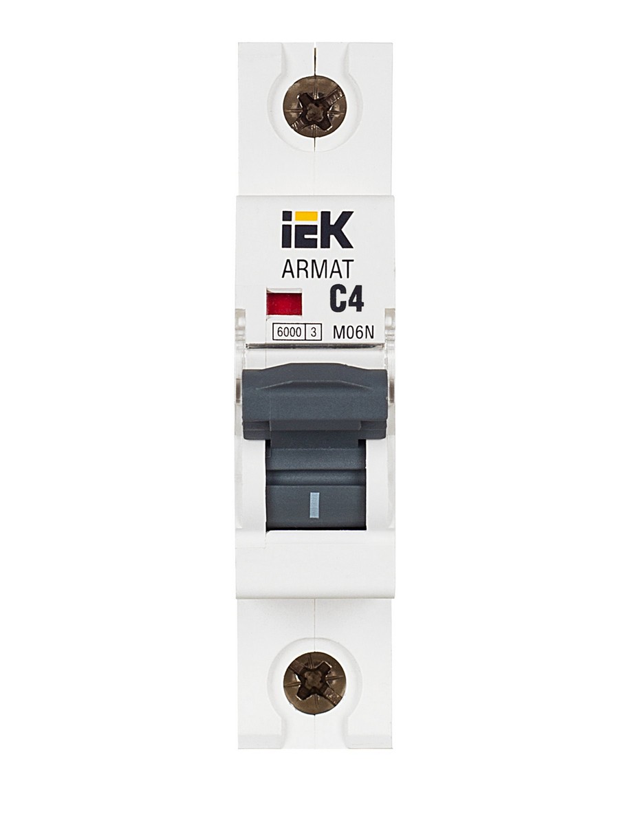 Автоматический выключатель IEK ARMAT M06N 1P C 4А AR-M06N-1-C004