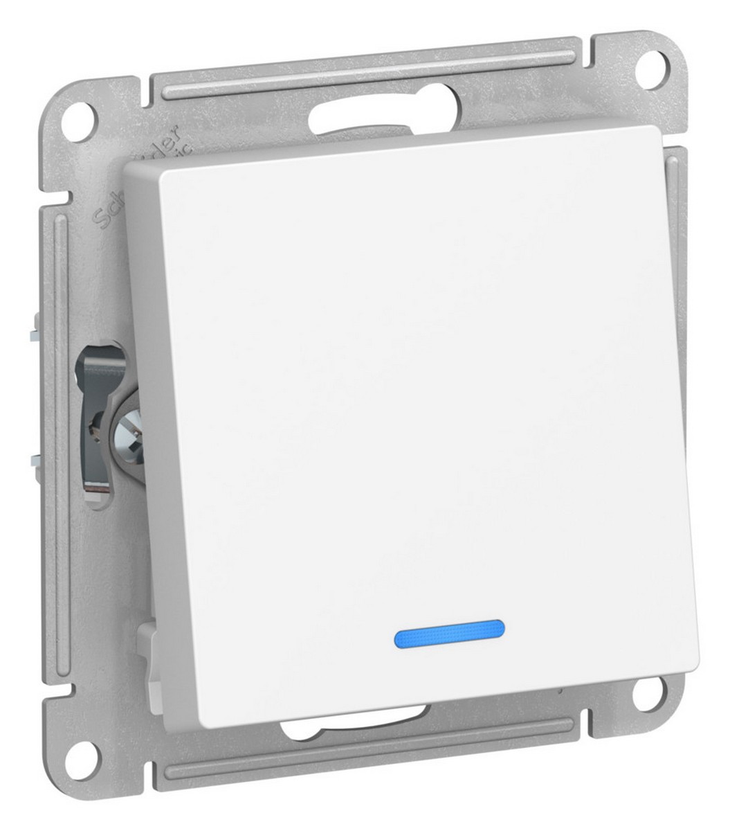 AtlasDesign Лотос Переключатель Systeme Electric AtlasDesign Лотос 1-клавишный с подсветкой, ATN001363