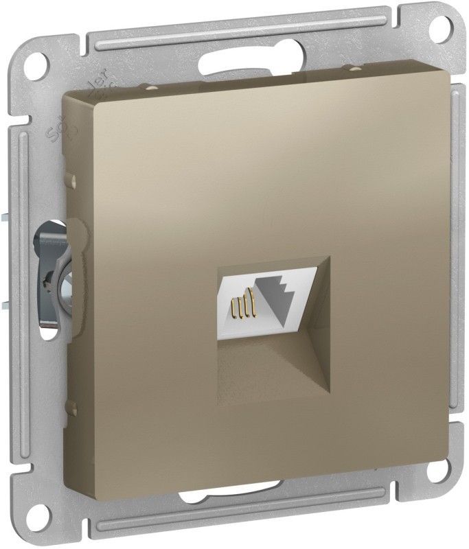 AtlasDesign Шампань Розетка телефонная Systeme Electric AtlasDesign Шампань RJ11, ATN000581
