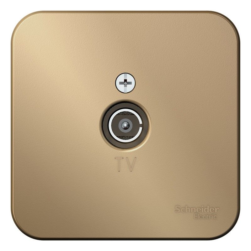 Blanca титан розетки и выключатели Розетка SE Blanca TV Титан наружный изолир. пластина BLNTA000014