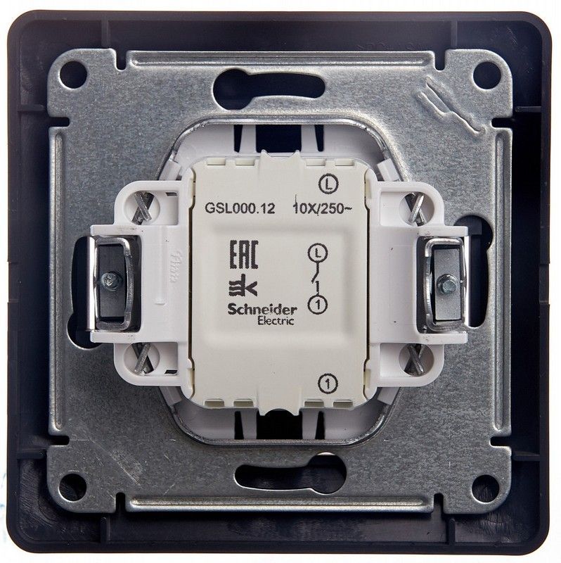 Glossa Баклажан Выключатель 1-клавишный Systeme Electric Glossa Баклажановый (в сборе) GSL001112