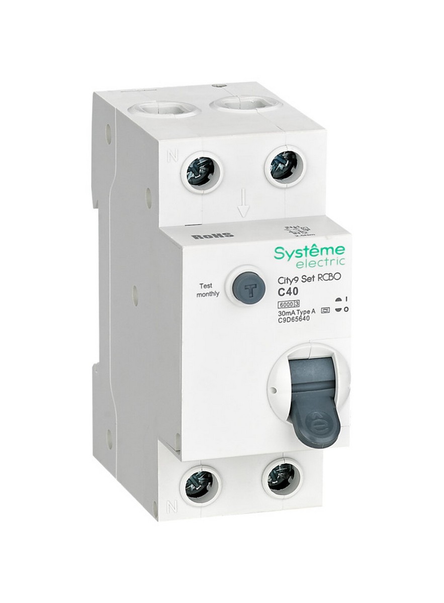 Schneider Electric Авт. выкл. диф. тока Systeme Electric City9 Set (АВДТ) 1P+N С 40А 6kA 30мА Тип-A C9D65640 