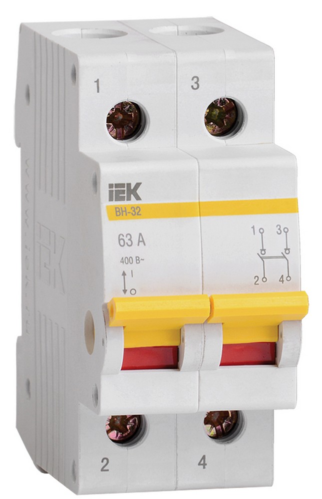 IEK Выключатель нагрузки IEK KARAT (мини-рубильник) ВН-32 2Р 63А MNV10-2-063 