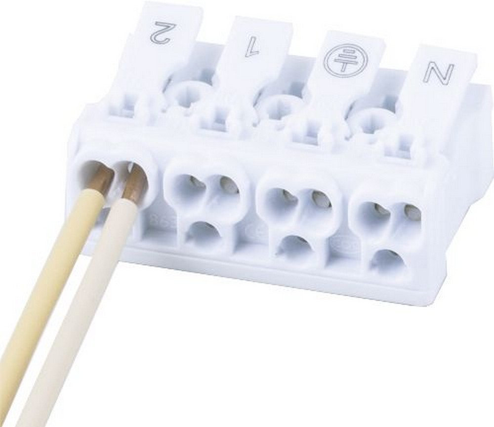 Клемма монтажная STEKKER, LD294-4004 для подключения фазных проводников, 4 контактные группы 32735