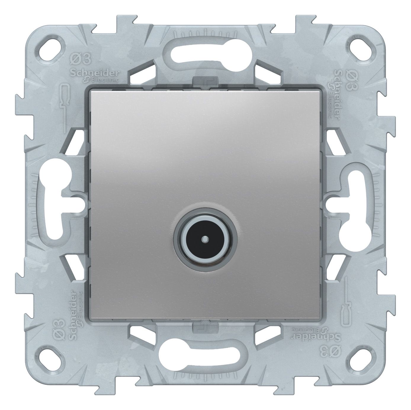 Розетки и выключатели Unica NEW алюминий Розетка TV Unica New Алюминий одиночная NU546230