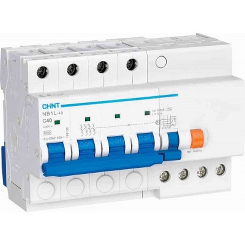 CHINT Дифференциальный автомат CHINT NB1L-40 4P C16 30mA тип AC 6kA (R) 198111 