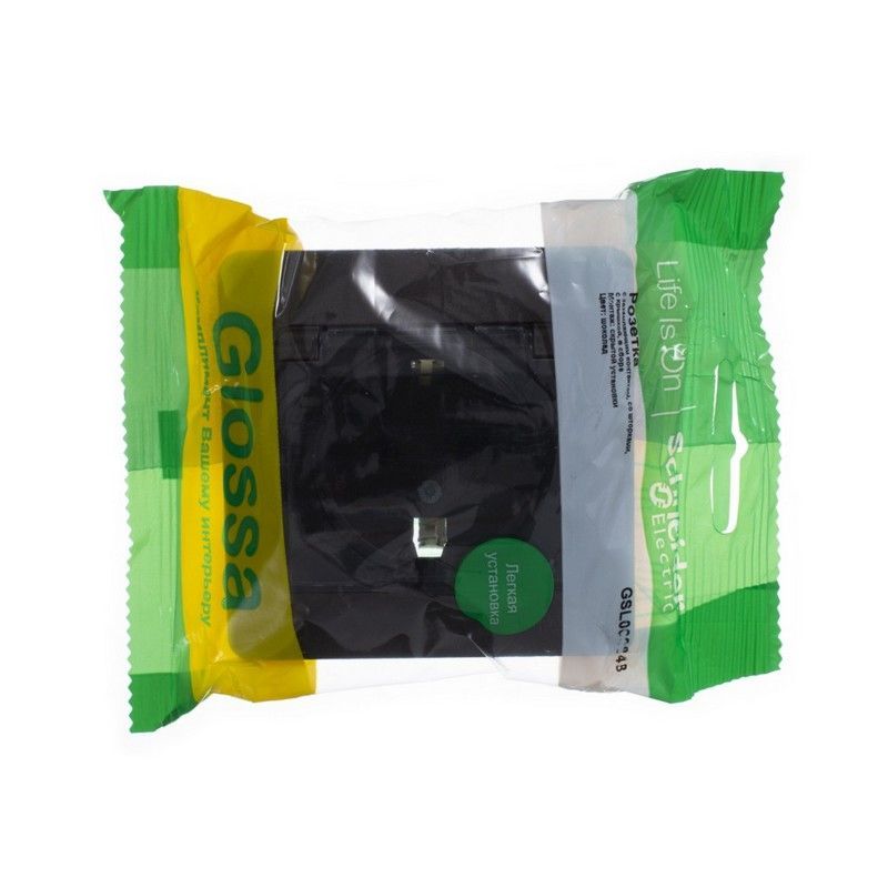 Glossa Алюминий Розетка Systeme Electric Glossa Алюминий с/з со шторками с крышкой, IP44 GSL000348