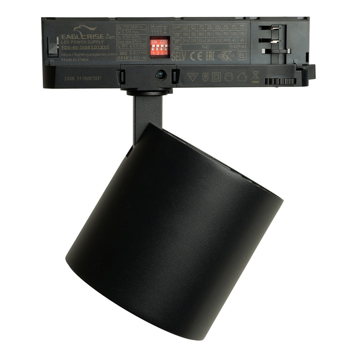 Трековые светодиодные светильники Светодиодный светильник Feron TR Reflex трековый 40W 4000К, 36 градусов, черный, 3х фазный с функцией выбора мощности 52059 