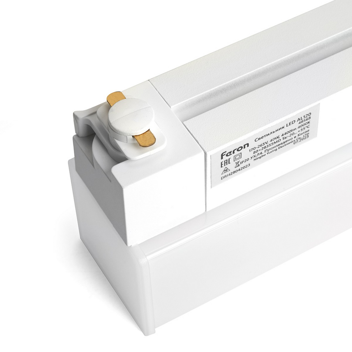 Трековые светодиодные светильники Светодиодный светильник Feron AL120 трековый однофазный на шинопровод 40W 4000K 160 градусов белый 48568 