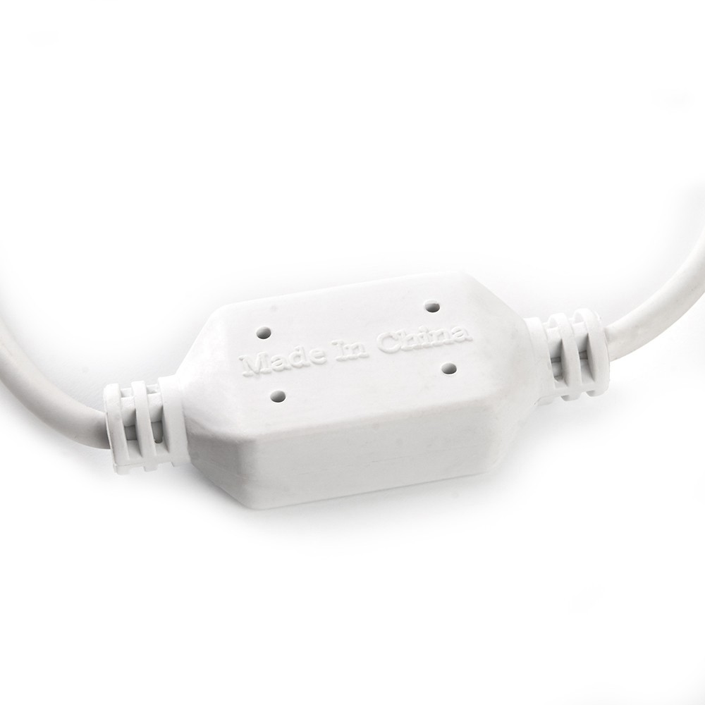 Сетевой шнур для гирлянд 3м, 2*0,5мм2, IP44, белый, DM403 48189