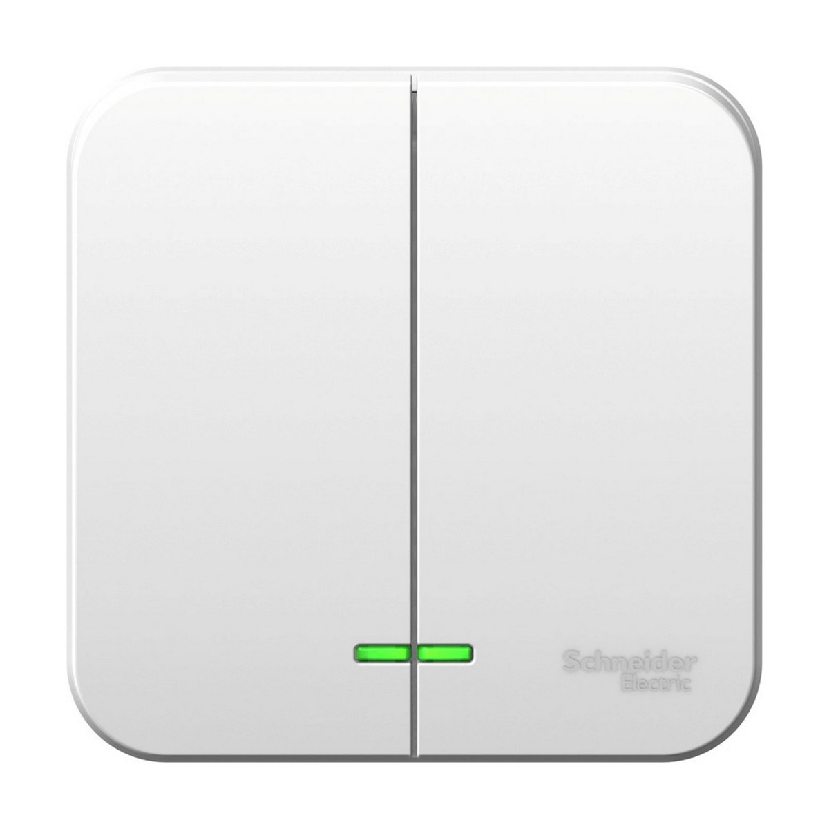 Blanca белые розетки и выключатели Выключатель SE Blanca 2-клавишный Белый наружный с подсветкой 6А BLNVA065101