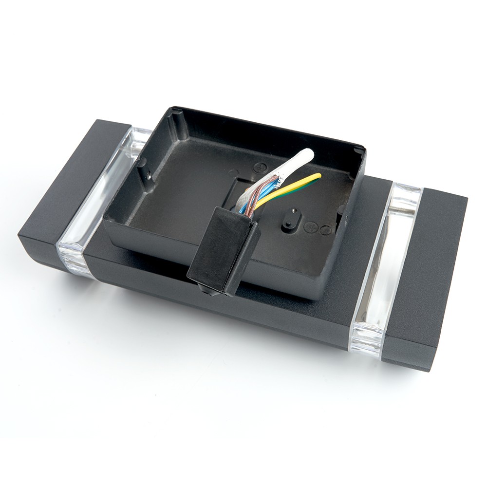 Уличные настенные светильники Светильник садово-парковый Feron DH1702 на стену вверх/вниз GU10 230V черный 48318 