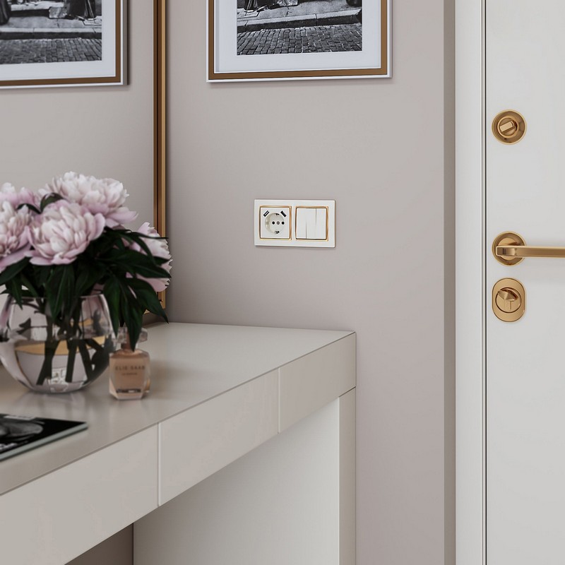 Рамки Werkel Snabb Рамка Werkel Snabb на 2 поста (слоновая кость/золото) W0021932