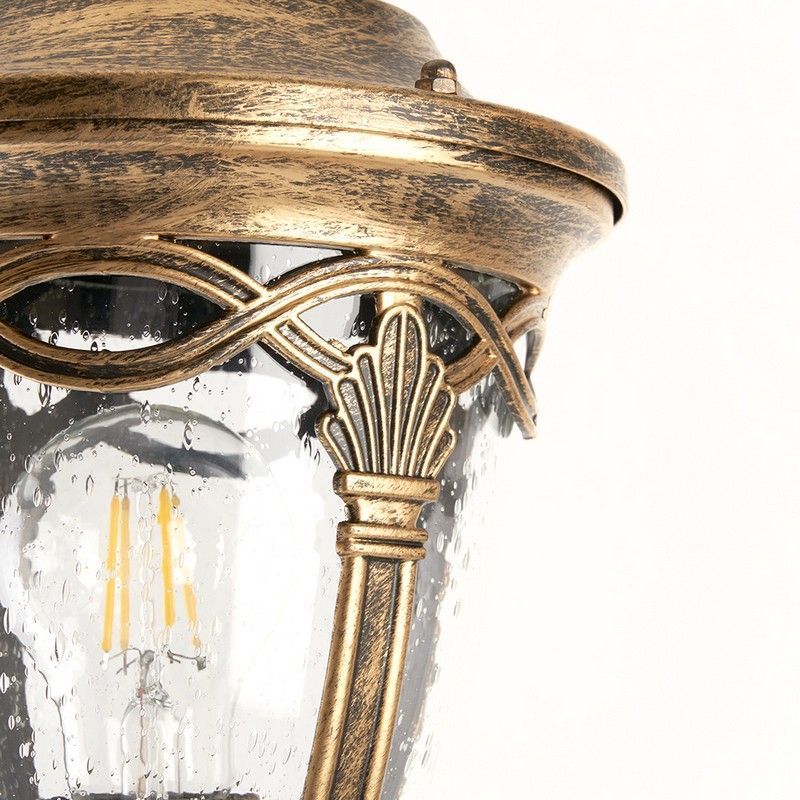 Уличные светильники столб Светильник садово-парковый Feron PL686 столб 60W 230V E27 черное золото 11695 