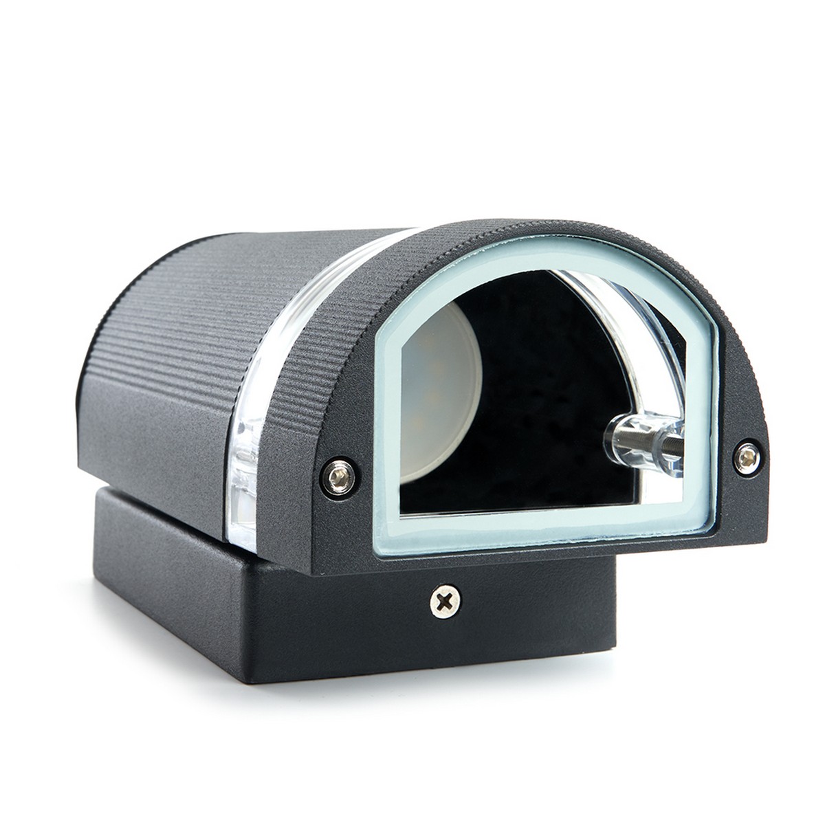 Уличные настенные светильники Светильник садово-парковый Feron DH1701 на стену вверх  GU10 230V черный 48317 