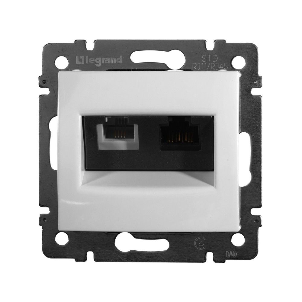Legrand Valena Classic Белый Розетка компьютерная RJ45 1-ая и телефонная RJ11 Legrand Valena белый 5 кат UTP 770080