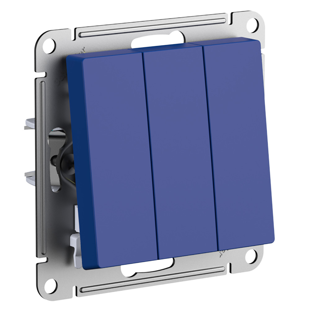 AtlasDesign Аквамарин Выключатель Systeme Electric AtlasDesign Аквамарин 3-клавишный ATN001131