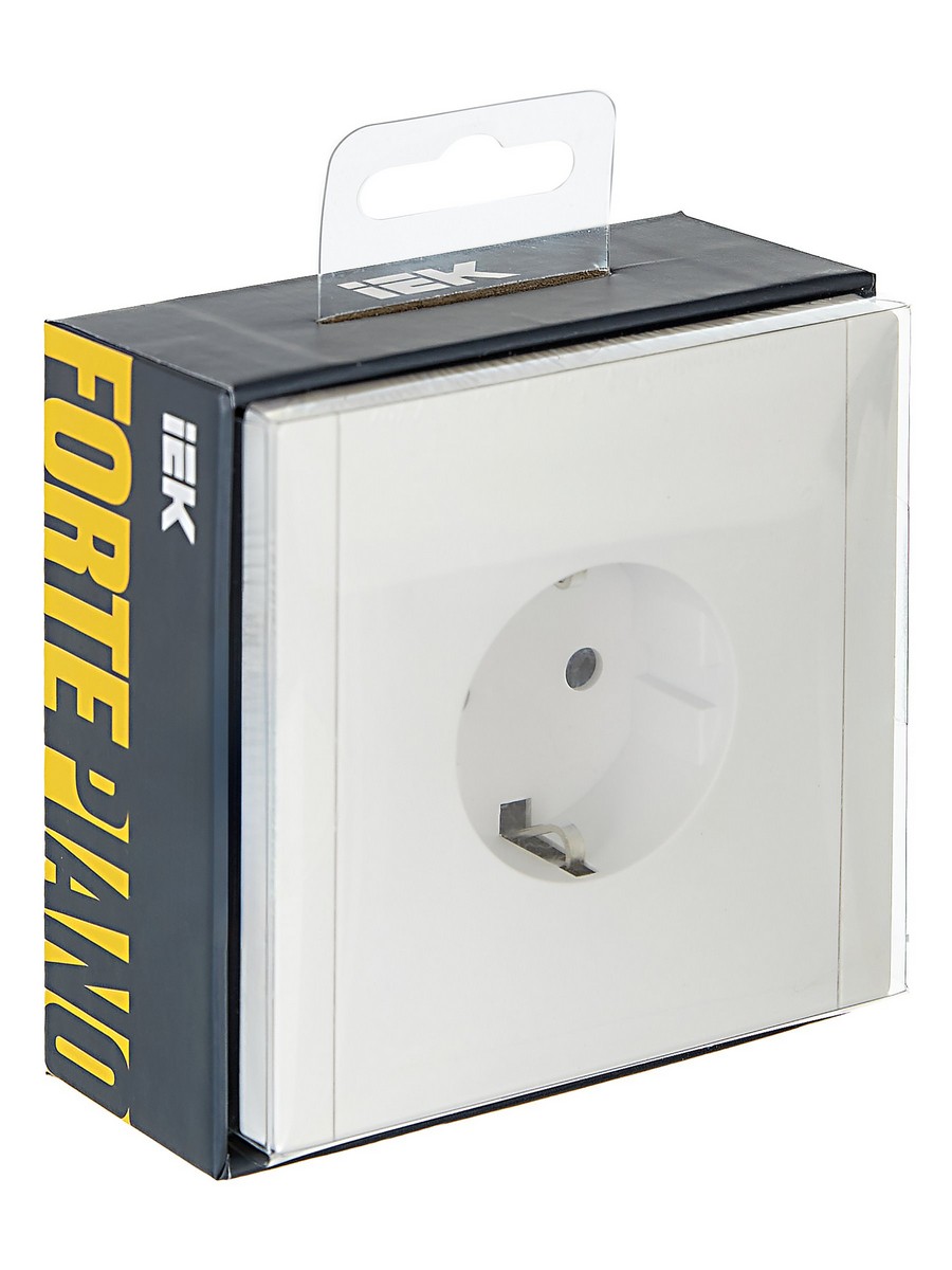 IEK FORTE&PIANO Белый Розетка IEK FORTE&PIANO Белый с/з со шт винтовое крепление 16А FP215