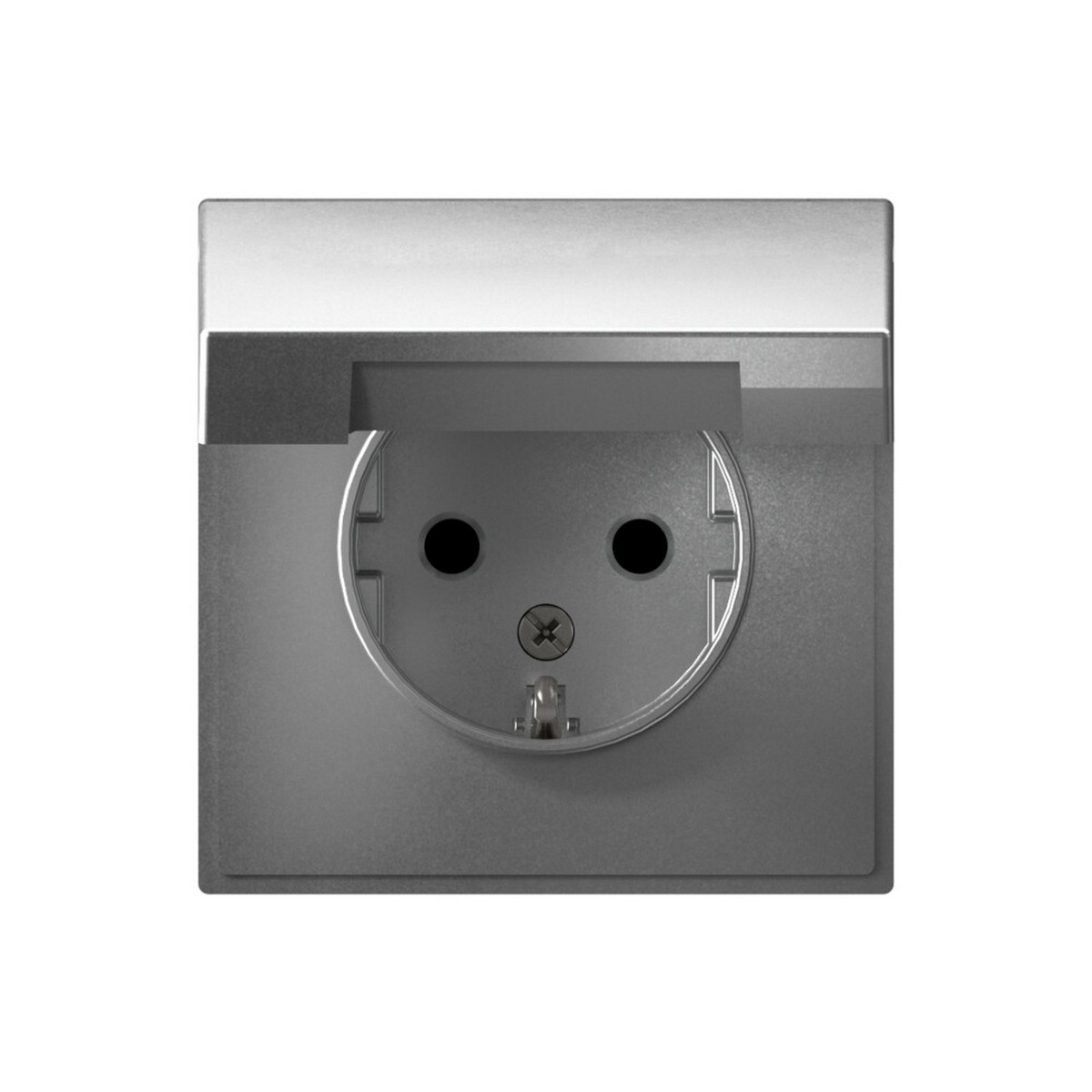 ArtGallery Алюминий Розетка Systeme Electric ArtGallery Алюминий с заземл. со шторк. с крышкой 16А IP20 GAL000346