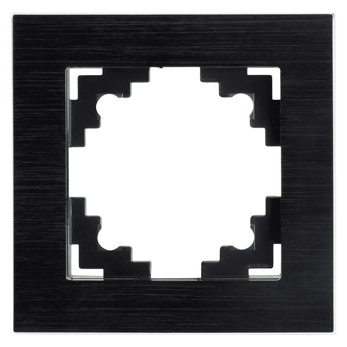 Катрин - Розетки и выключатели Stekker Рамка 1-местная металл STEKKER MFR00-7001-05 Катрин черный 50012