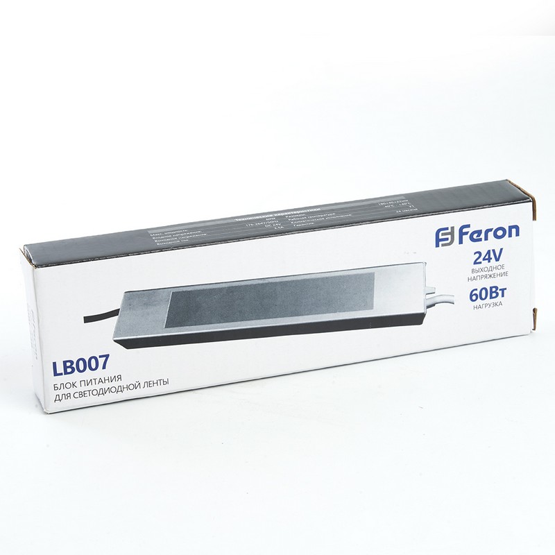 Трансформатор Feron для светодиодной ленты 60W 24V (драйвер) LB007 48057