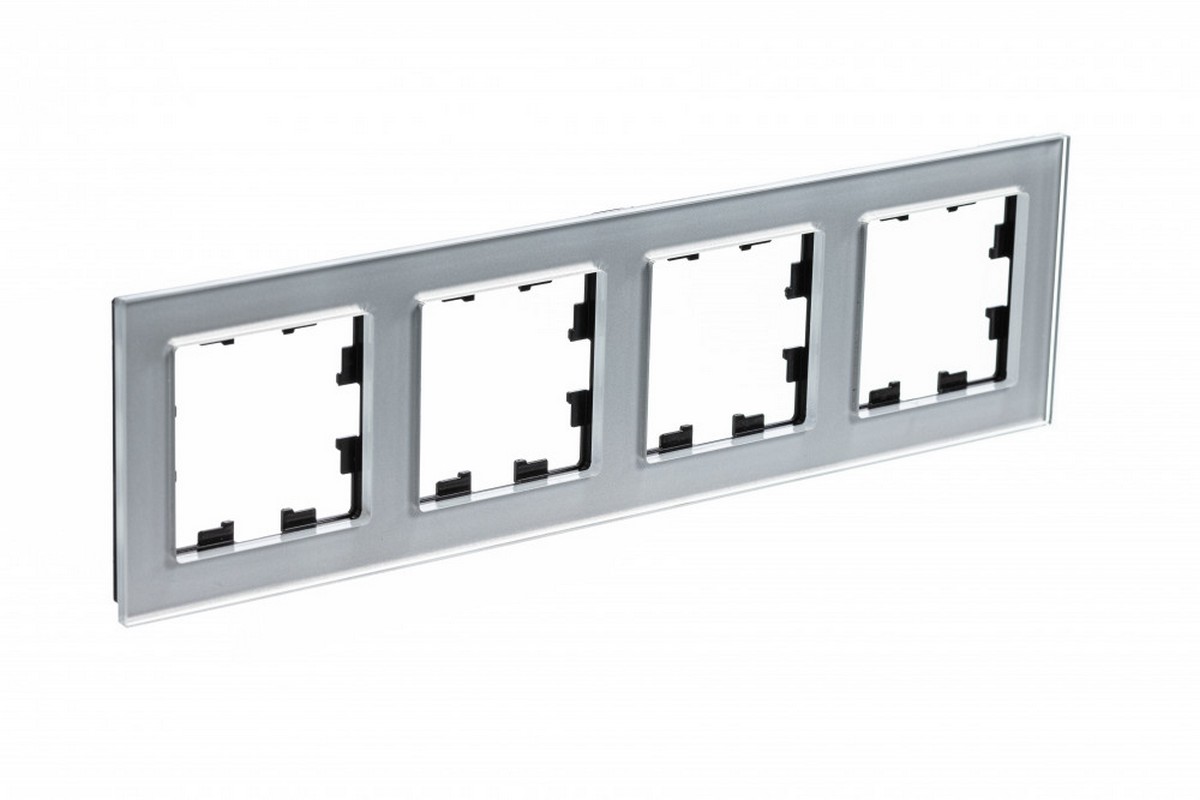 AtlasDesign Рамки Nature Рамка Systeme Electric AtlasDesign Nature Стекло алюминий 4-ая ATN320304