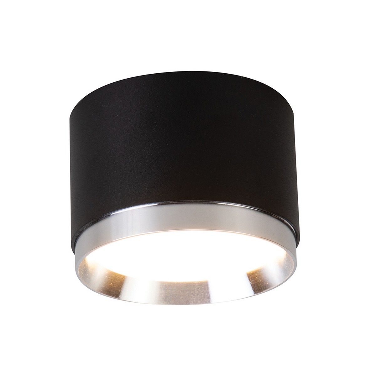 Светильники споты светодиодные Светильник потолочный Feron Barrel DUET HL459 12W GX53 черный + хром IP20 51689 