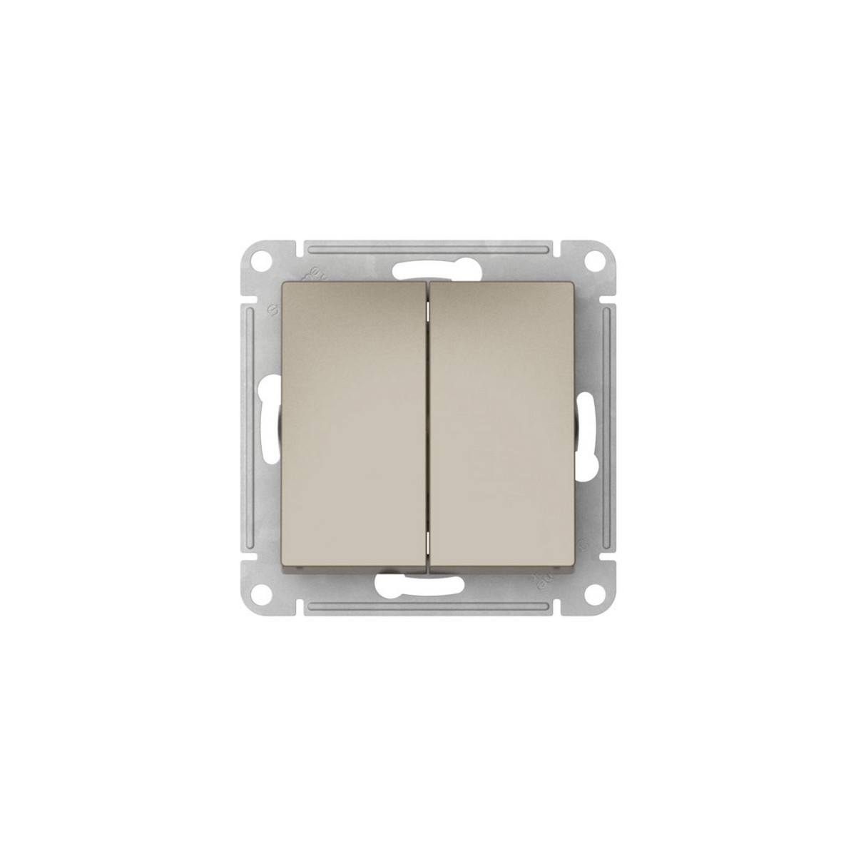 AtlasDesign Шампань Переключатель SE AtlasDesign Шампань 2-клавишный быстрозажим. клем. ATN000565S