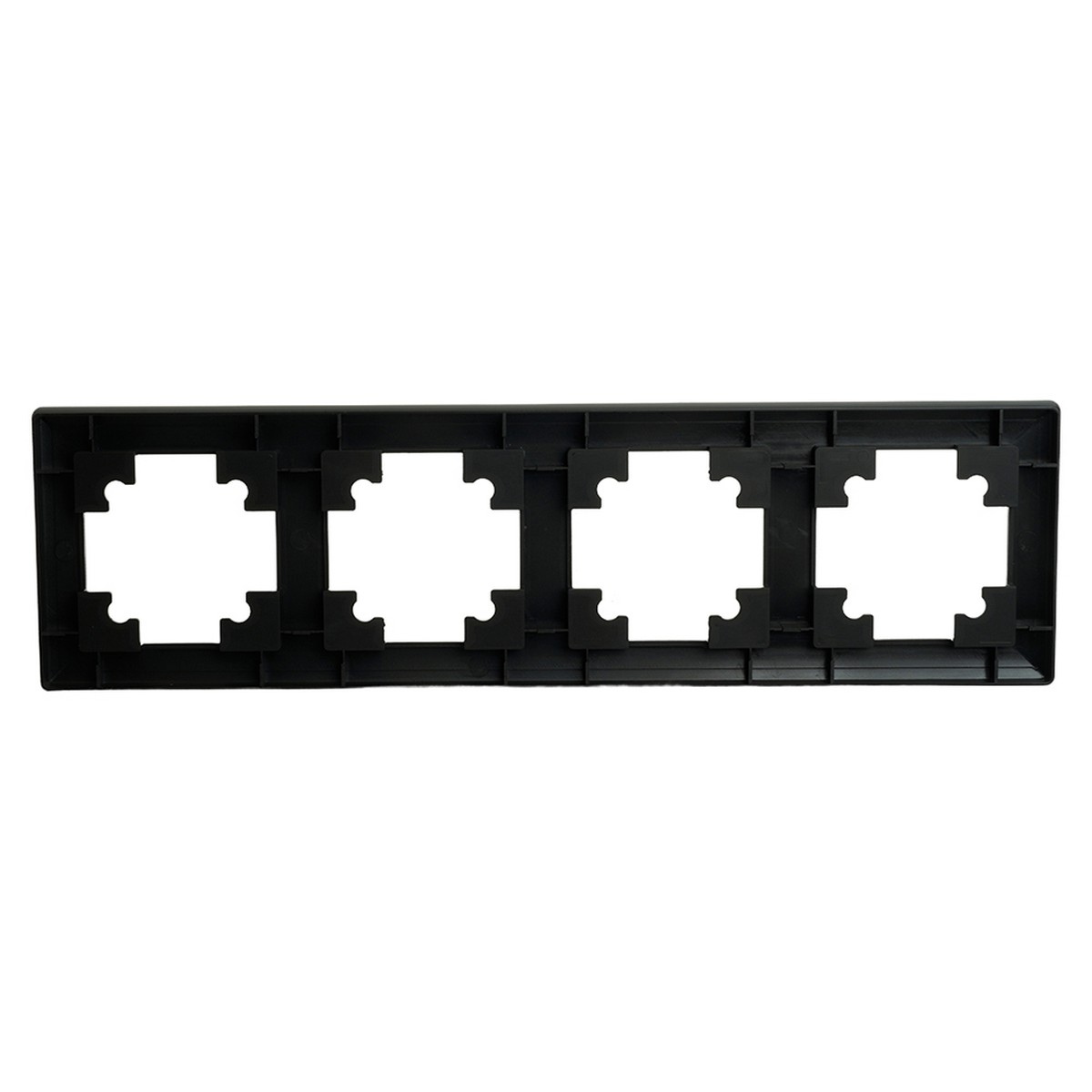 Катрин - Розетки и выключатели Stekker Рамка STEKKER 4-местная Катрин стекло черный PFR00-7004-05 39815