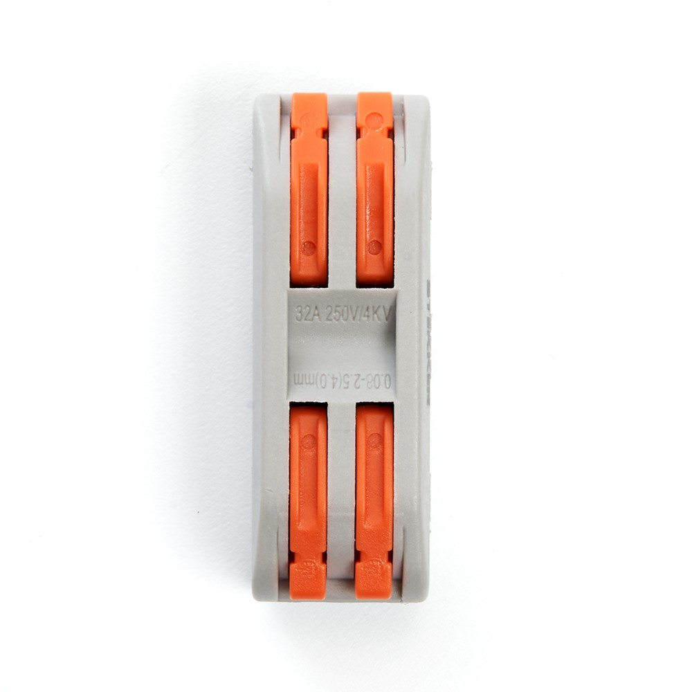 Клемма монтажная д/ подкл. фазн. проводников STEKKER, LD222-422, 2 контактные группы, (DIY упак 5 шт) 39486