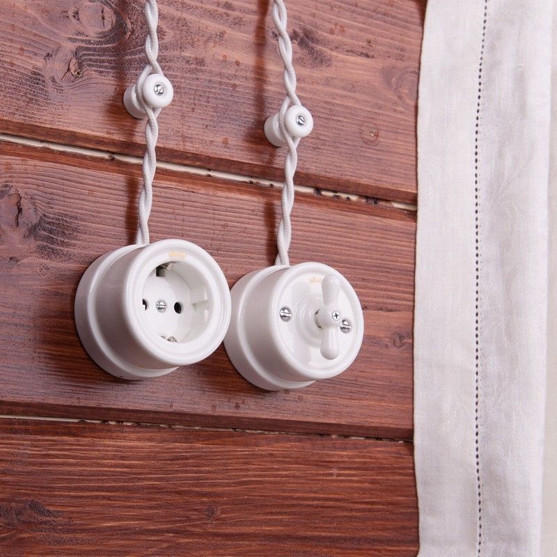 Витой ретро провод (кабель) Ретро кабель Werkel витой 2х2,5 (белый) 20 м (под заказ) W6452301 