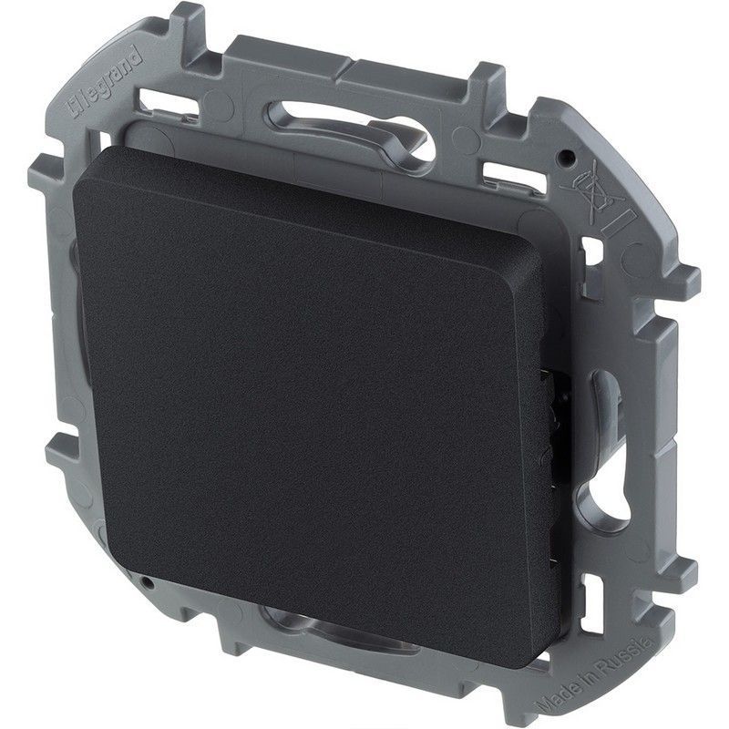 Legrand Inspiria Антрацит Выключатель Legrand INSPIRIA Антрацит одноклавишный 10 AX 250 В 673603