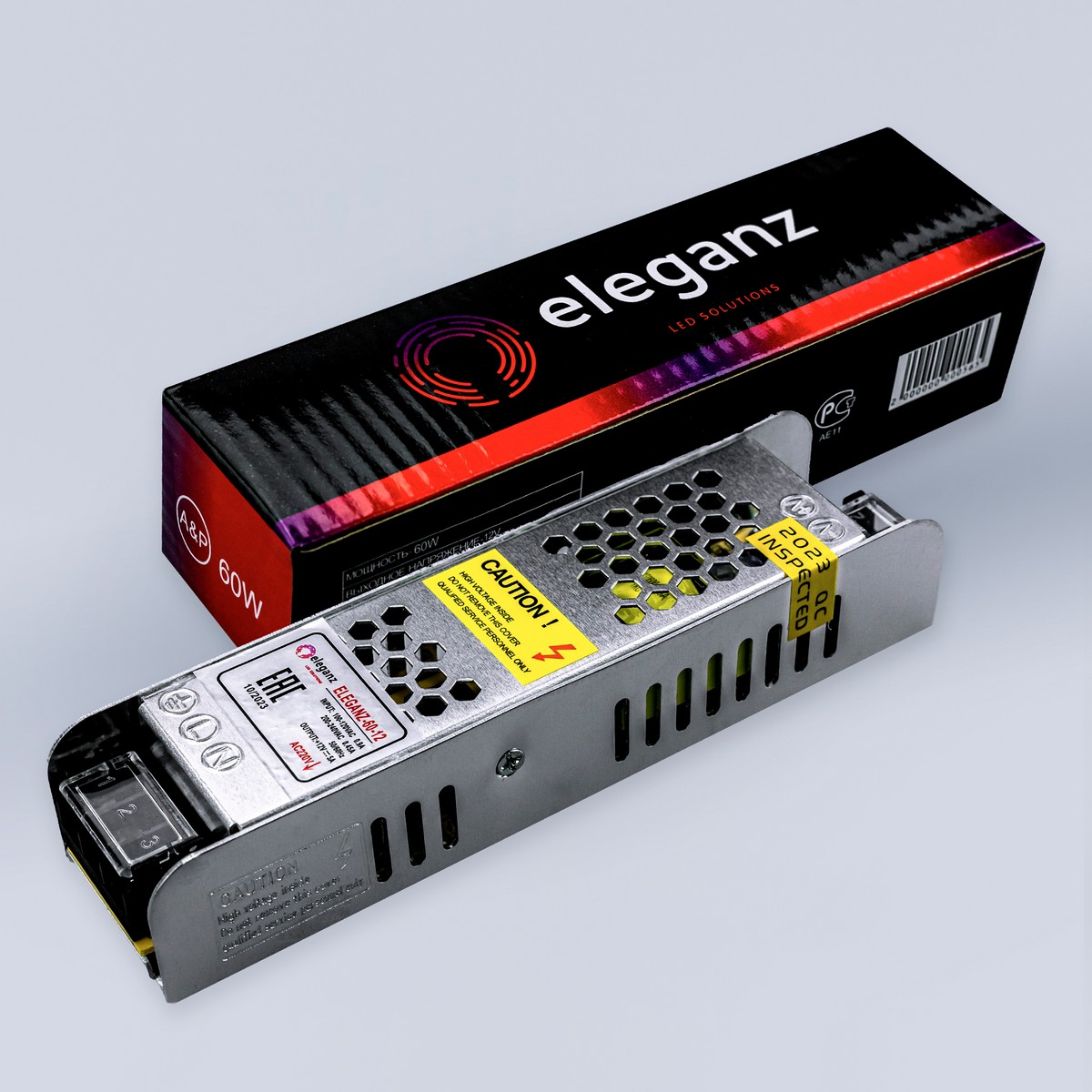 Блоки питания для светодиодной ленты Блок питания для светодиодной ленты Eleganz 12V 60W IP20 узкий 1118 