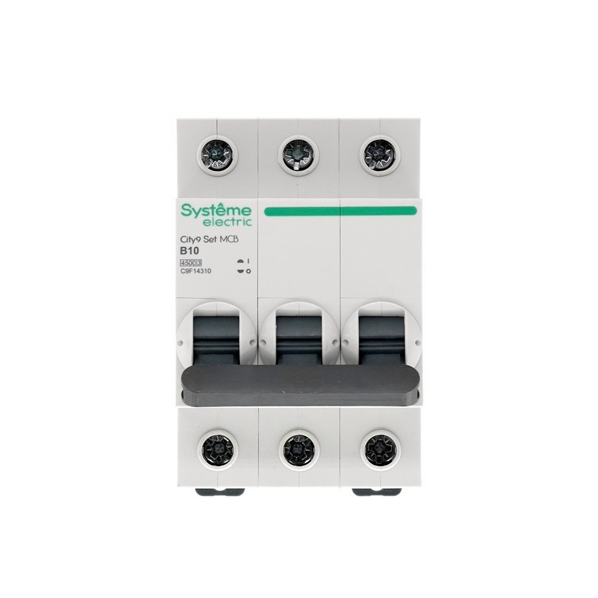 3 полюсные (трехполюсные) Автоматический выключатель SE City9 Set (АВ) B 10А 3P 4.5kA 400В C9F14310 