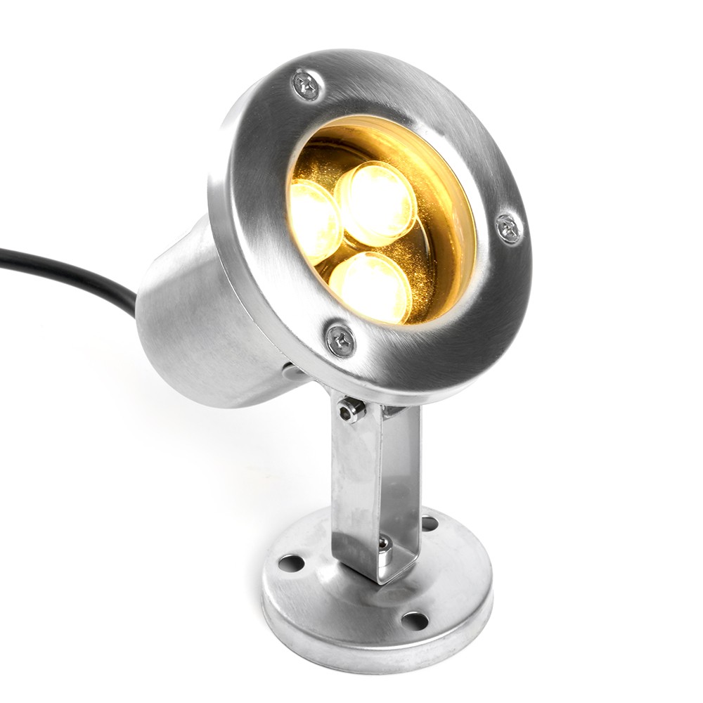 Светодиодные ландшафтные светильники Светодиодный прожектор подводный Feron LL-822 3W AC24V 2700K металлик IP68 48456 