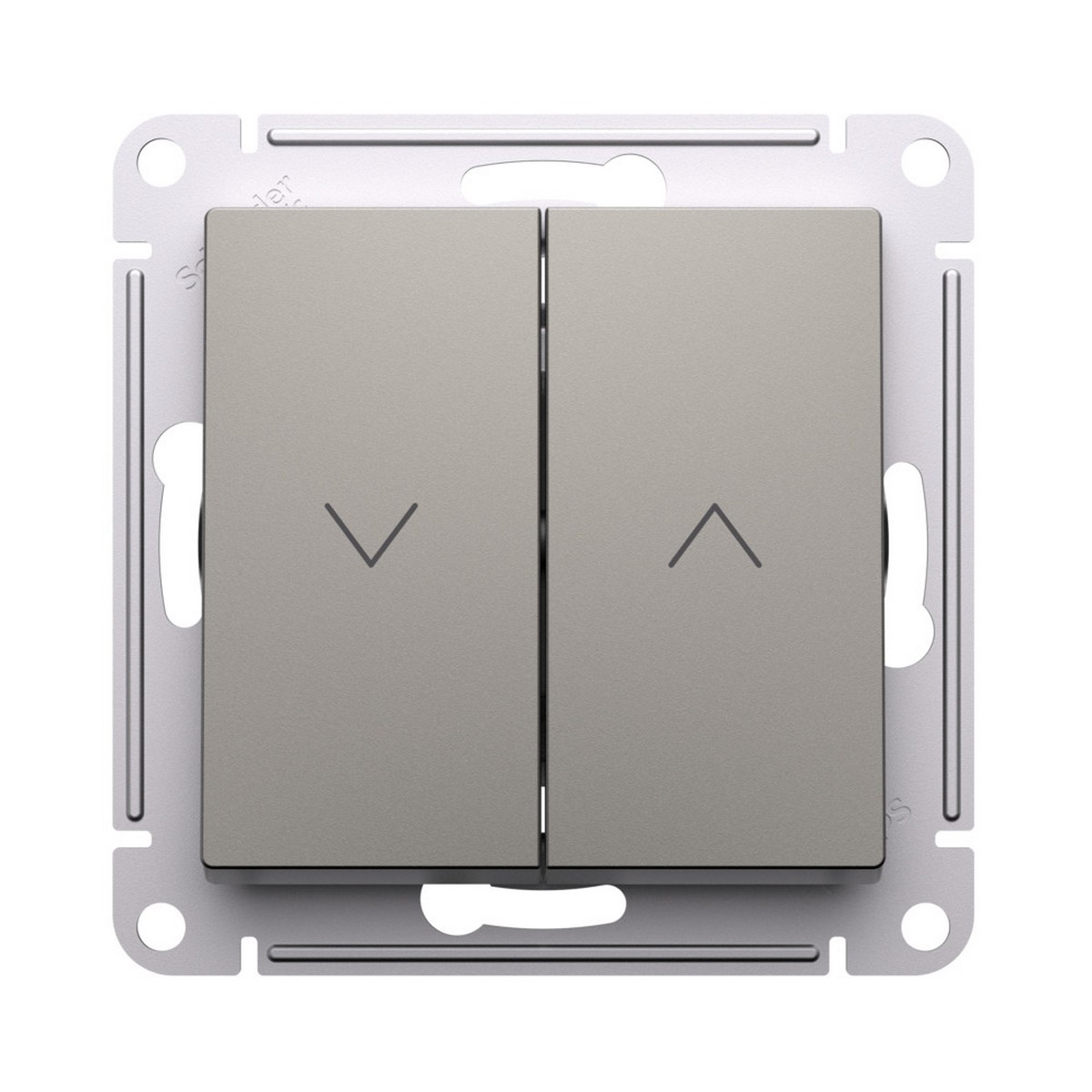 AtlasDesign Шампань Выключатель Systeme Electric AtlasDesign Шампань 2-клавишный жалюзи, 10А, механизм ATN000519