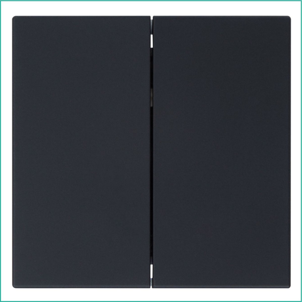 JASMART FD - розетки и выключатели Выключатель двухклавишный JASMART FD Черный матовый (soft touch) 3023PBM