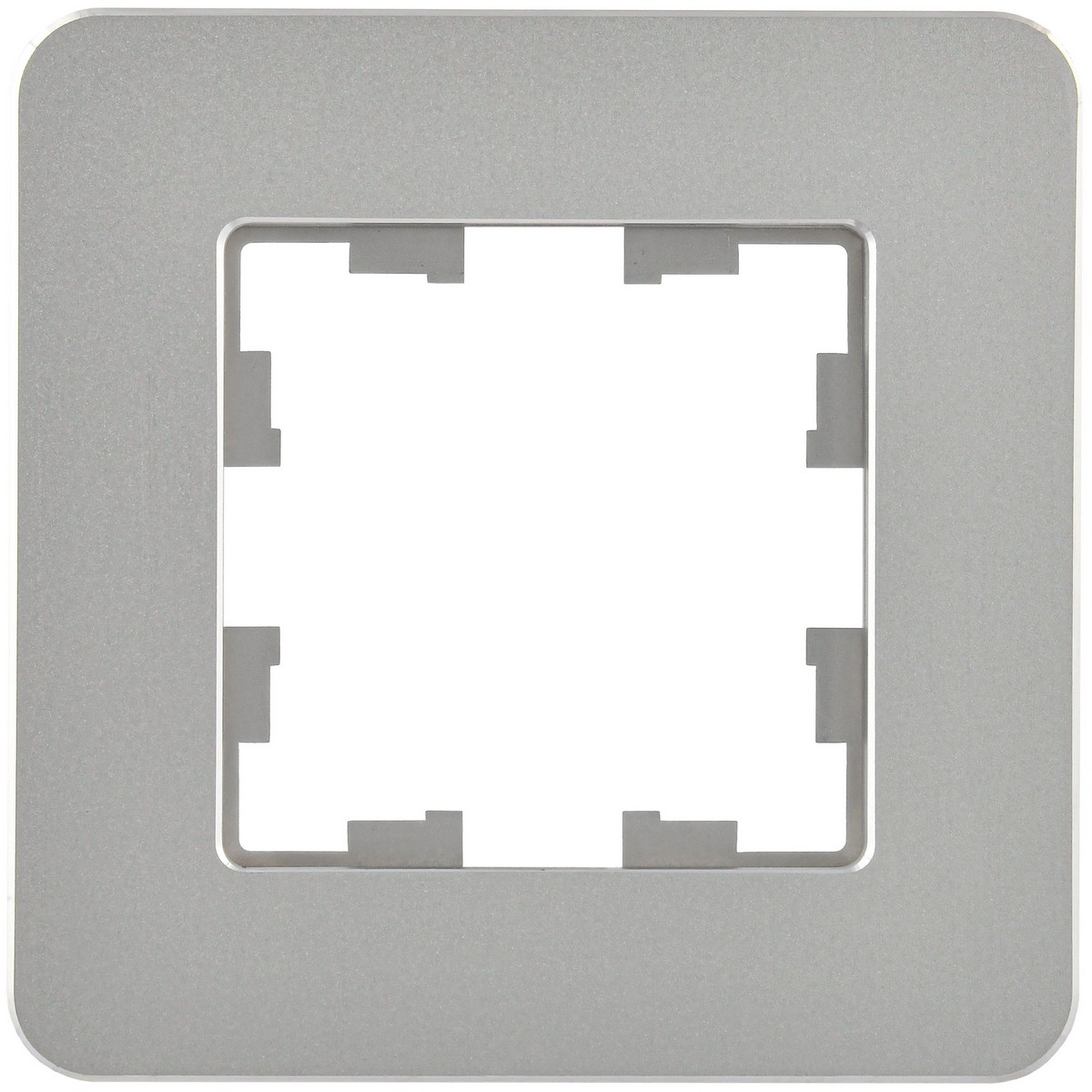 IEK Brite Рамки Рамка IEK BRITE DECOR Алюминий металл. скругл.угол 1-м РУ-1-1-Бр RE BR-M12-M-01-K47