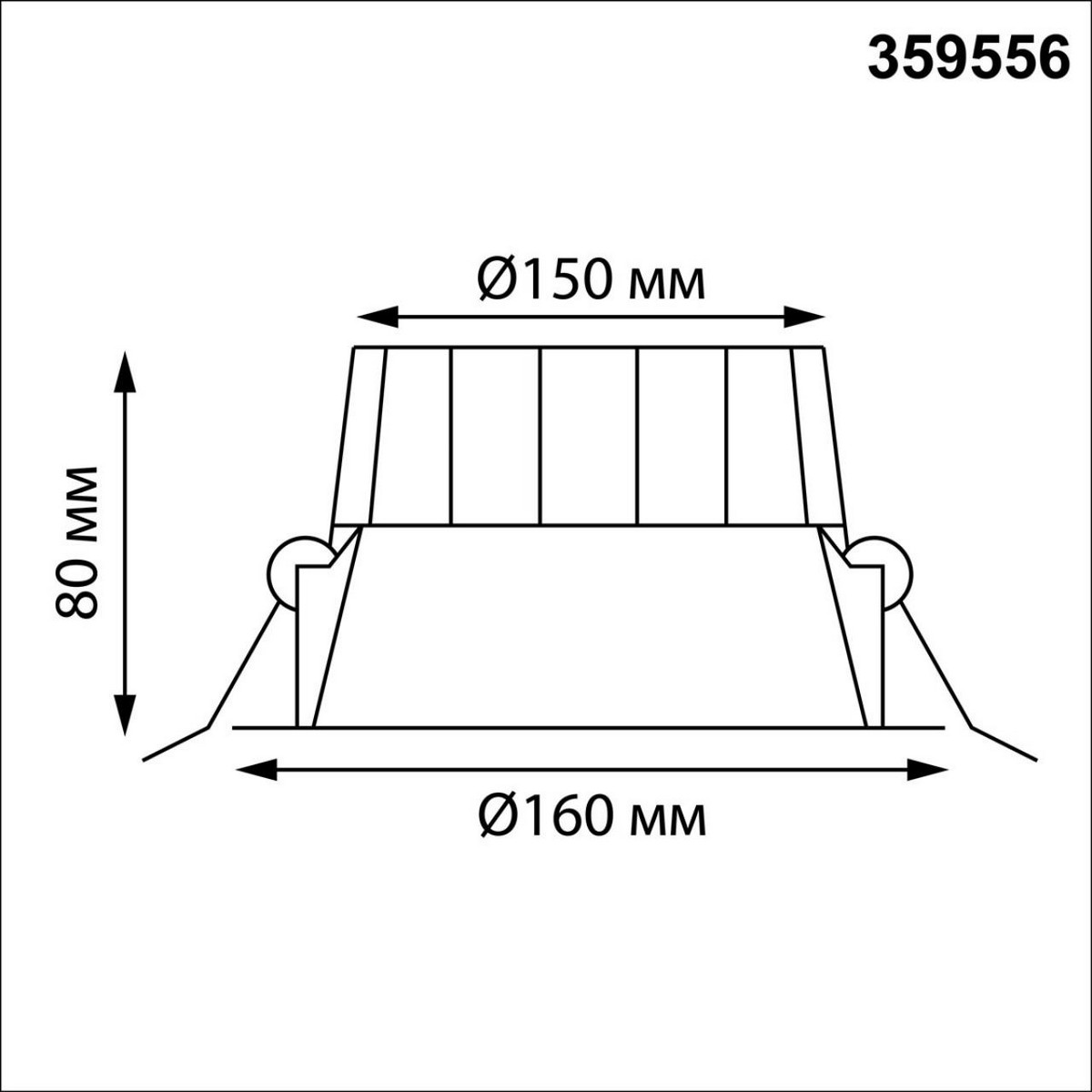 Встраиваемые светодиодные светильники Встраиваемый светодиодный светильник с переключателем цветовой температуры NOVOTECH 359556 CLARA 