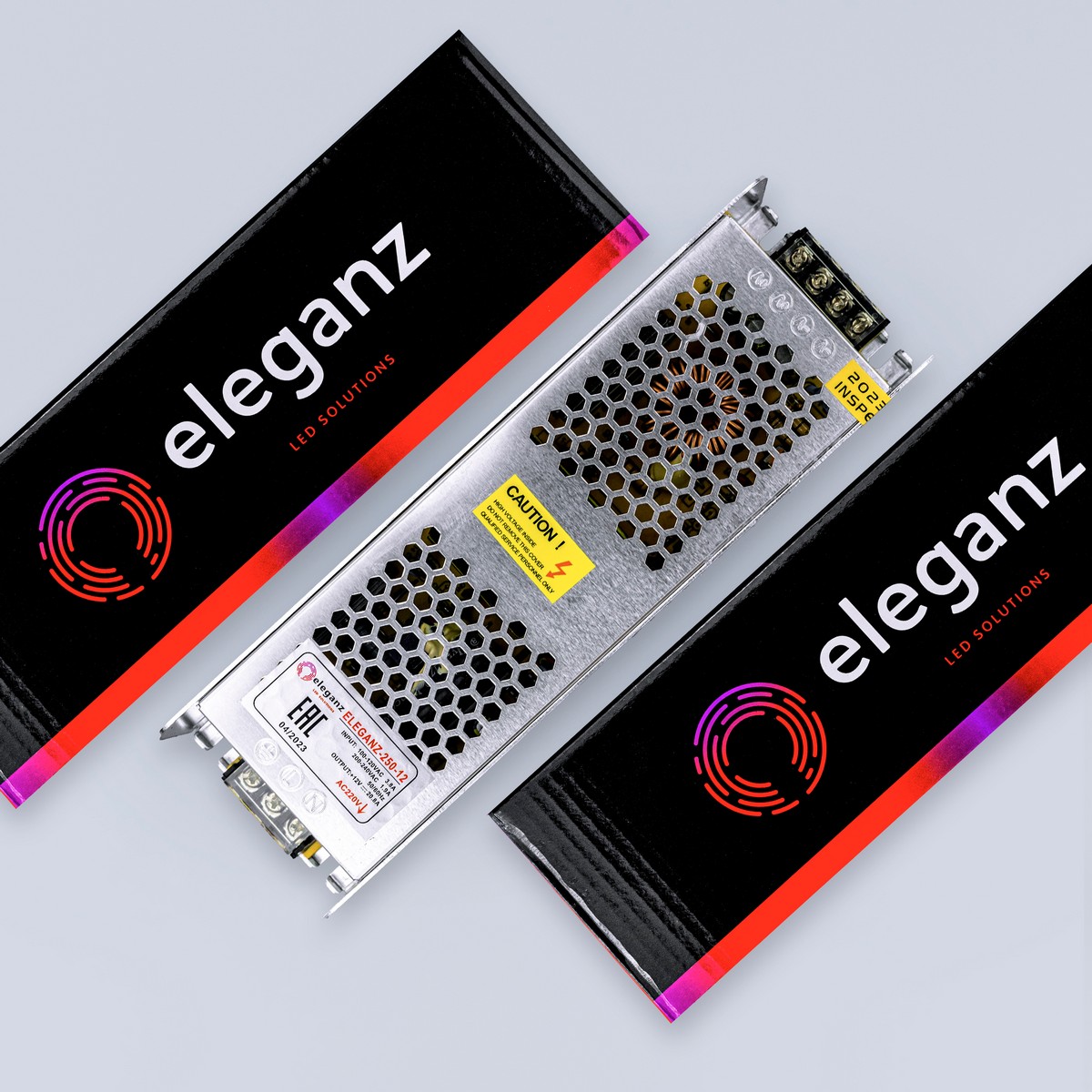 Блок питания для светодиодной ленты Eleganz 12V 250W IP20 узкий 1130