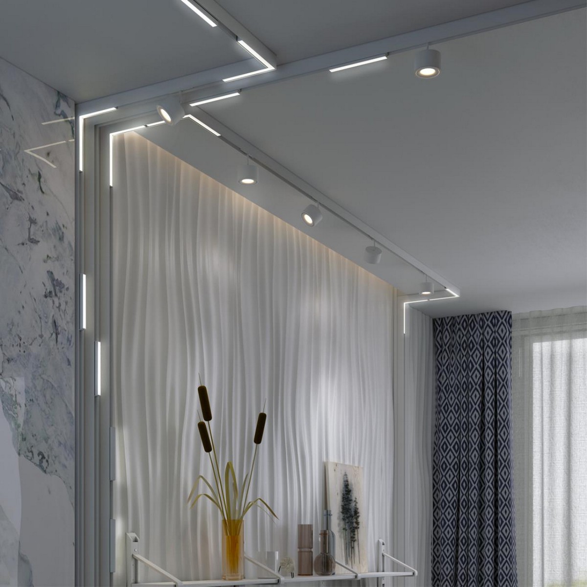 Трековые светодиодные светильники Трековый низковольтный смарт-светильник диммируемый со сменой цв.температуры NOVOTECH FLUM 359503 