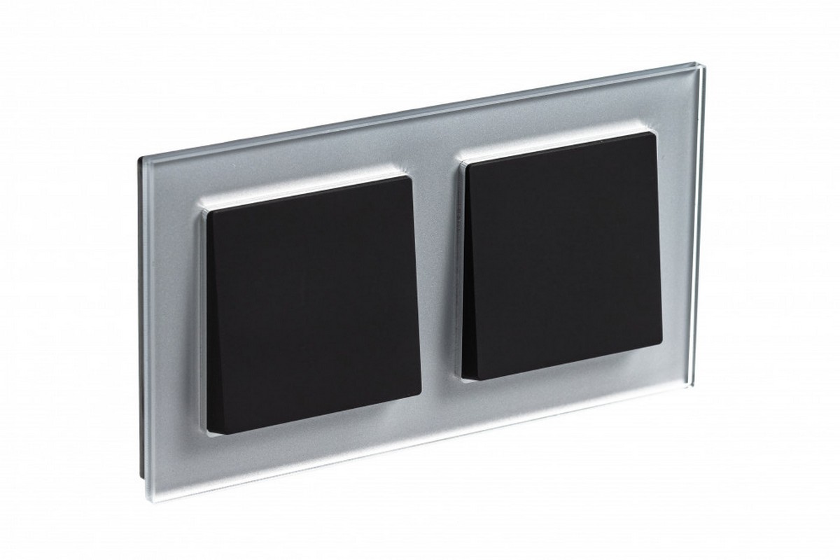 AtlasDesign Рамки Nature Рамка Systeme Electric AtlasDesign Nature Стекло алюминий 2-ая ATN320302