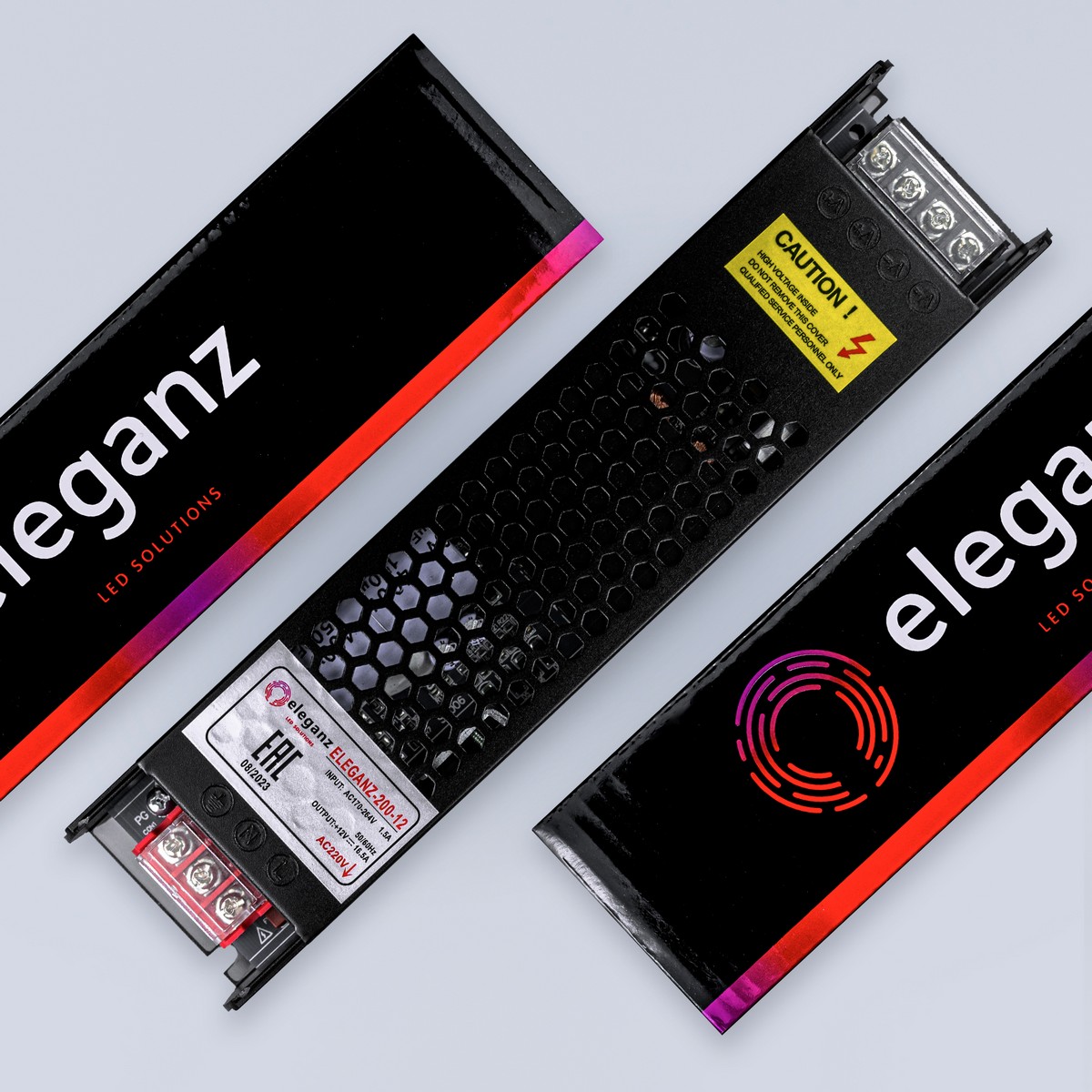 Блоки питания для светодиодной ленты Блок питания для светодиодной ленты Eleganz 12V 200W IP20 сверхузкий 1107 