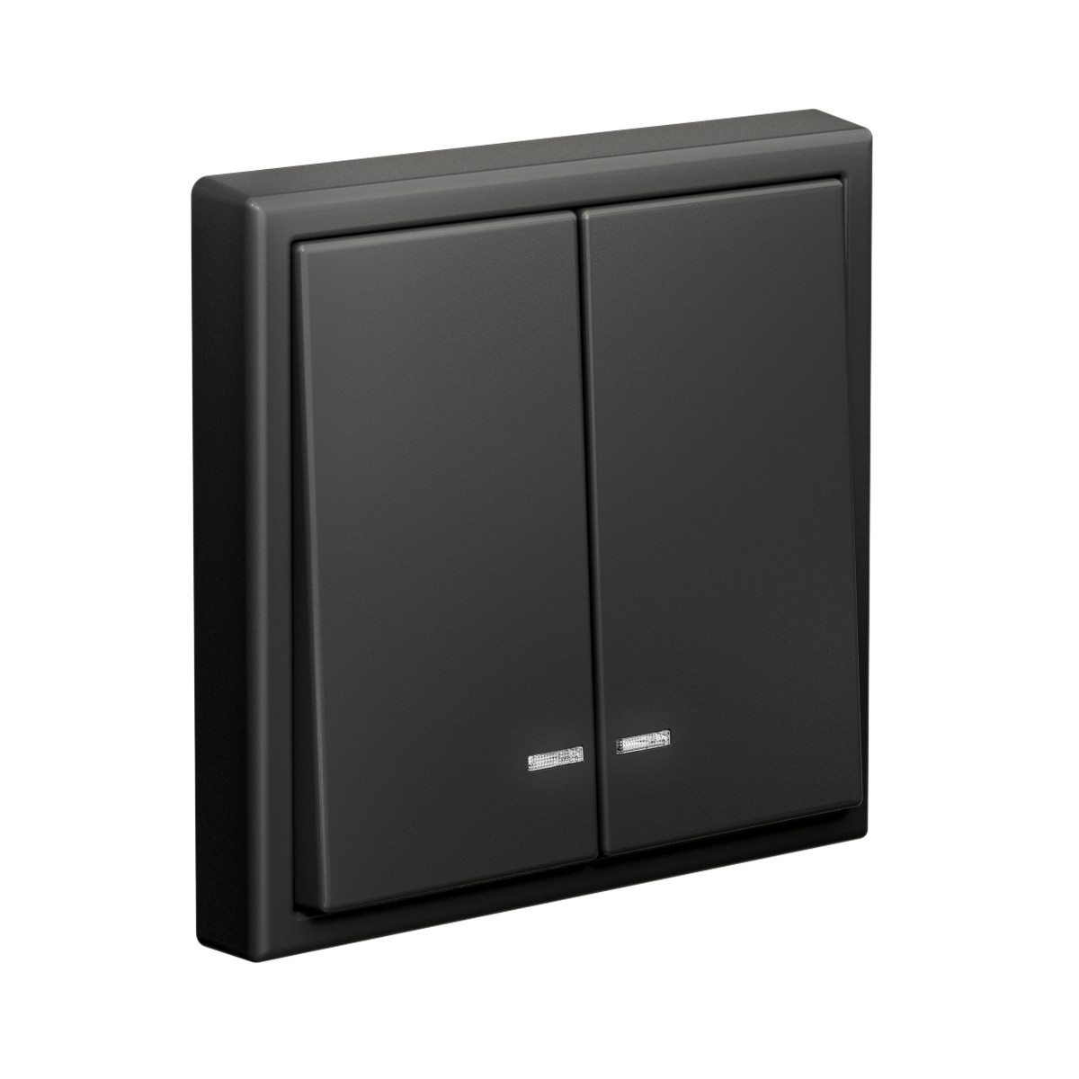 ArtGallery Базальт Выключатель Systeme Electric ArtGallery Базальт 2-клавишный с подсветкой  GAL001453